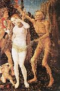 BALDUNG GRIEN, Hans Three Ages of the Woman and the Death  rt4 oil on canvas